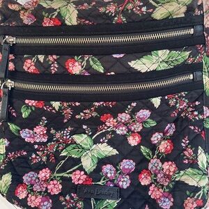 Vera Bradley Triple Zip Hipster Crossbody in Winter Berry